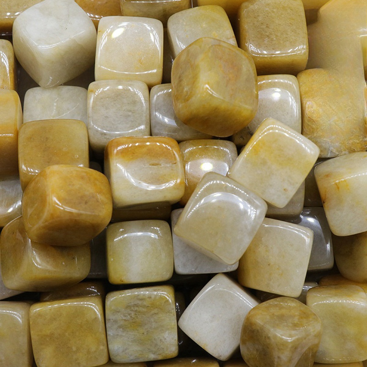 Cube Gemstone Ornament Tumbled Crystal Cubes for Home Decor & Energy Cleaning