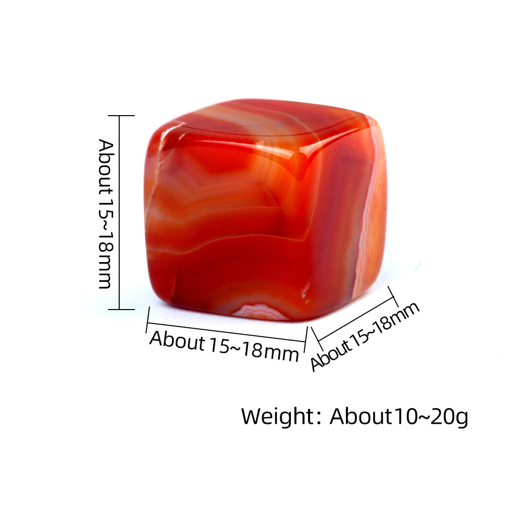 Cube Gemstone Ornament Tumbled Crystal Cubes for Home Decor & Energy Cleaning