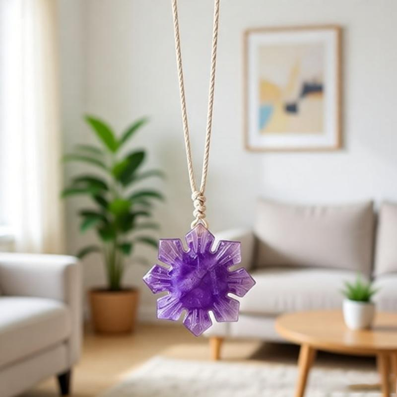 30mm Snowflake Gemstone Pendant for Home Decoration