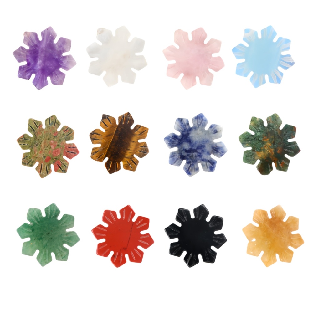 30mm Snowflake Gemstone Pendant for Home Decoration