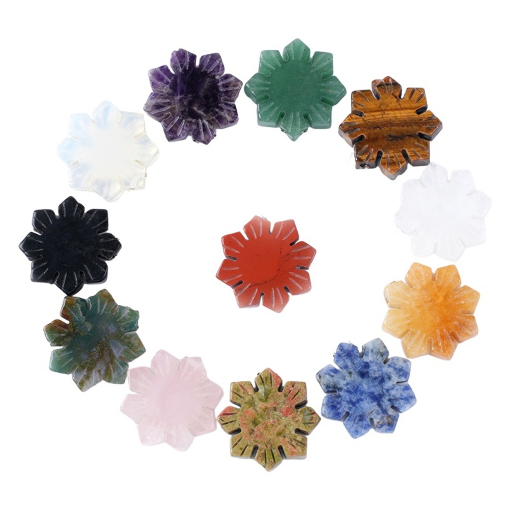 30mm Snowflake Gemstone Pendant for Home Decoration