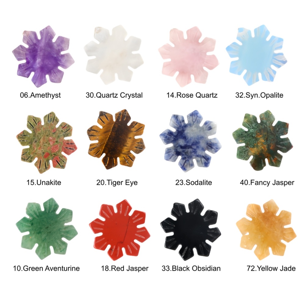 30mm Snowflake Gemstone Pendant for Home Decoration