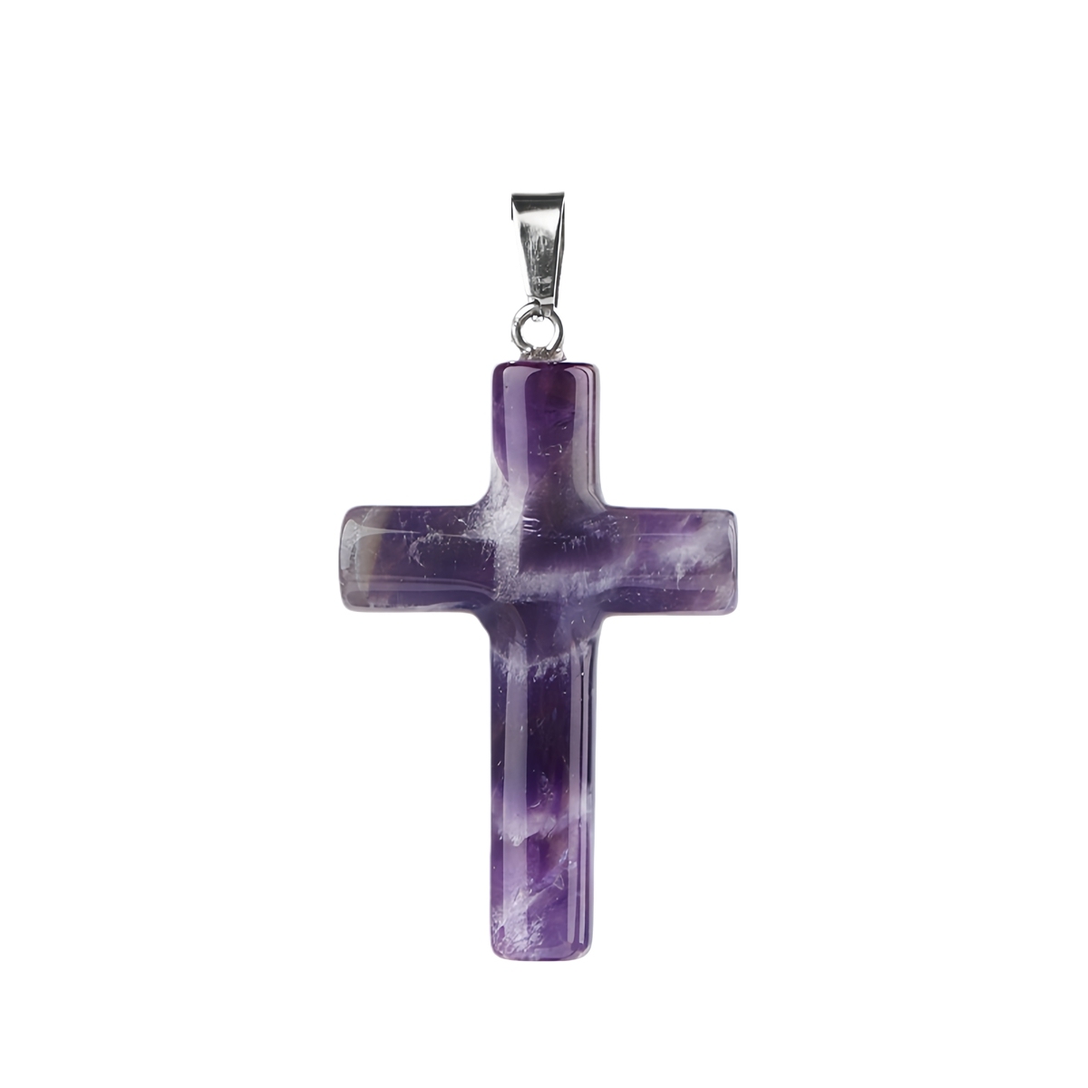 Natural Gemstone Cross Pendant for Making Jewelry-27x40MM
