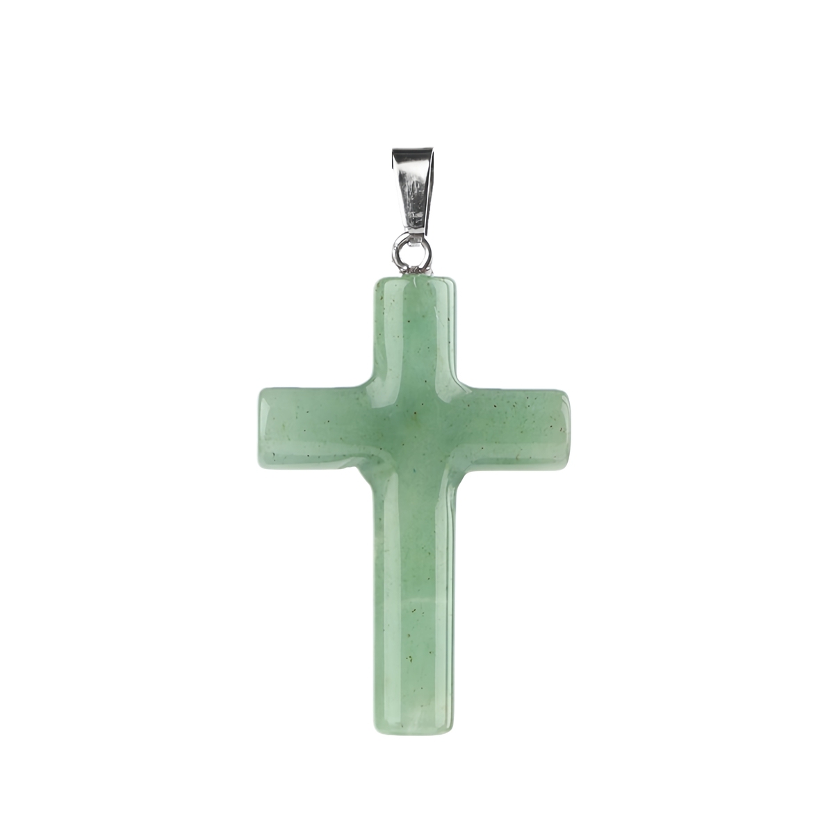 Natural Gemstone Cross Pendant for Making Jewelry-27x40MM