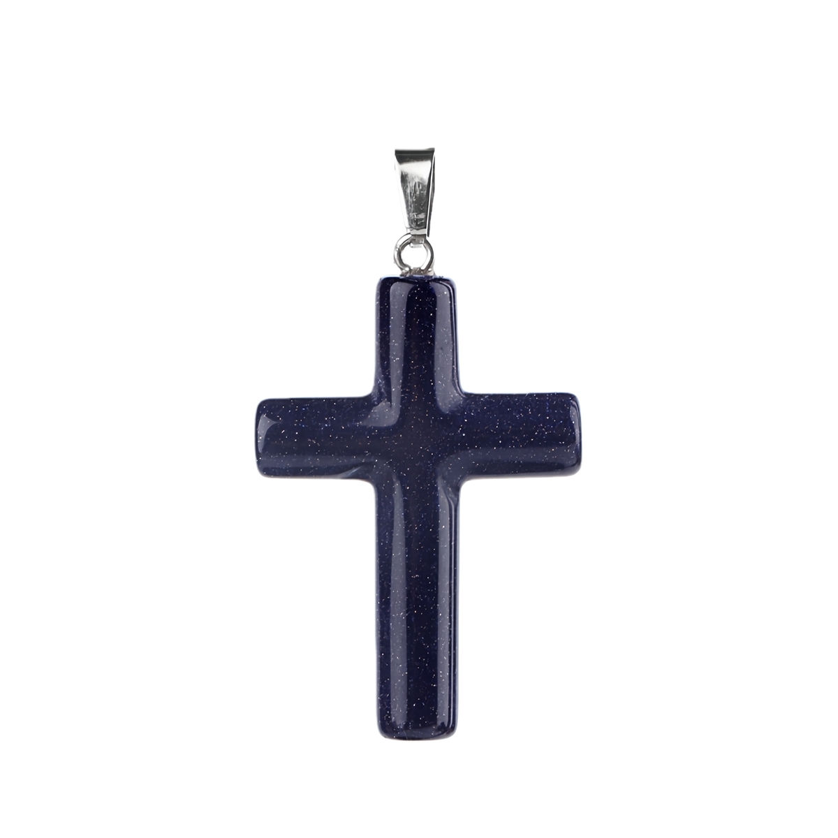 Natural Gemstone Cross Pendant for Making Jewelry-27x40MM