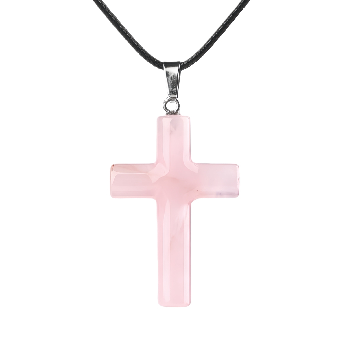 Natural Gemstone Cross Pendant for Making Jewelry-27x40MM