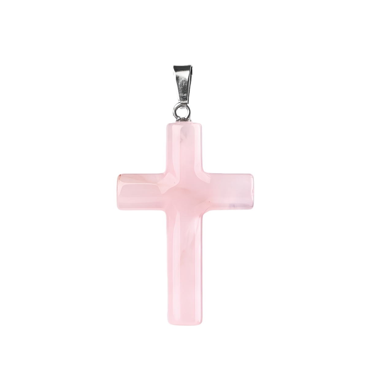 Natural Gemstone Cross Pendant for Making Jewelry-27x40MM
