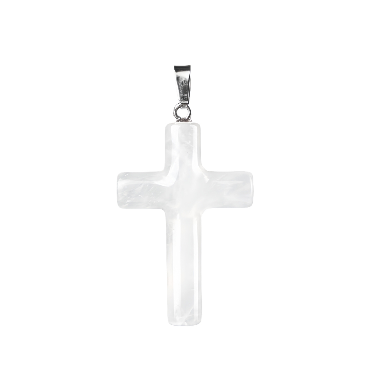 Natural Gemstone Cross Pendant for Making Jewelry-27x40MM