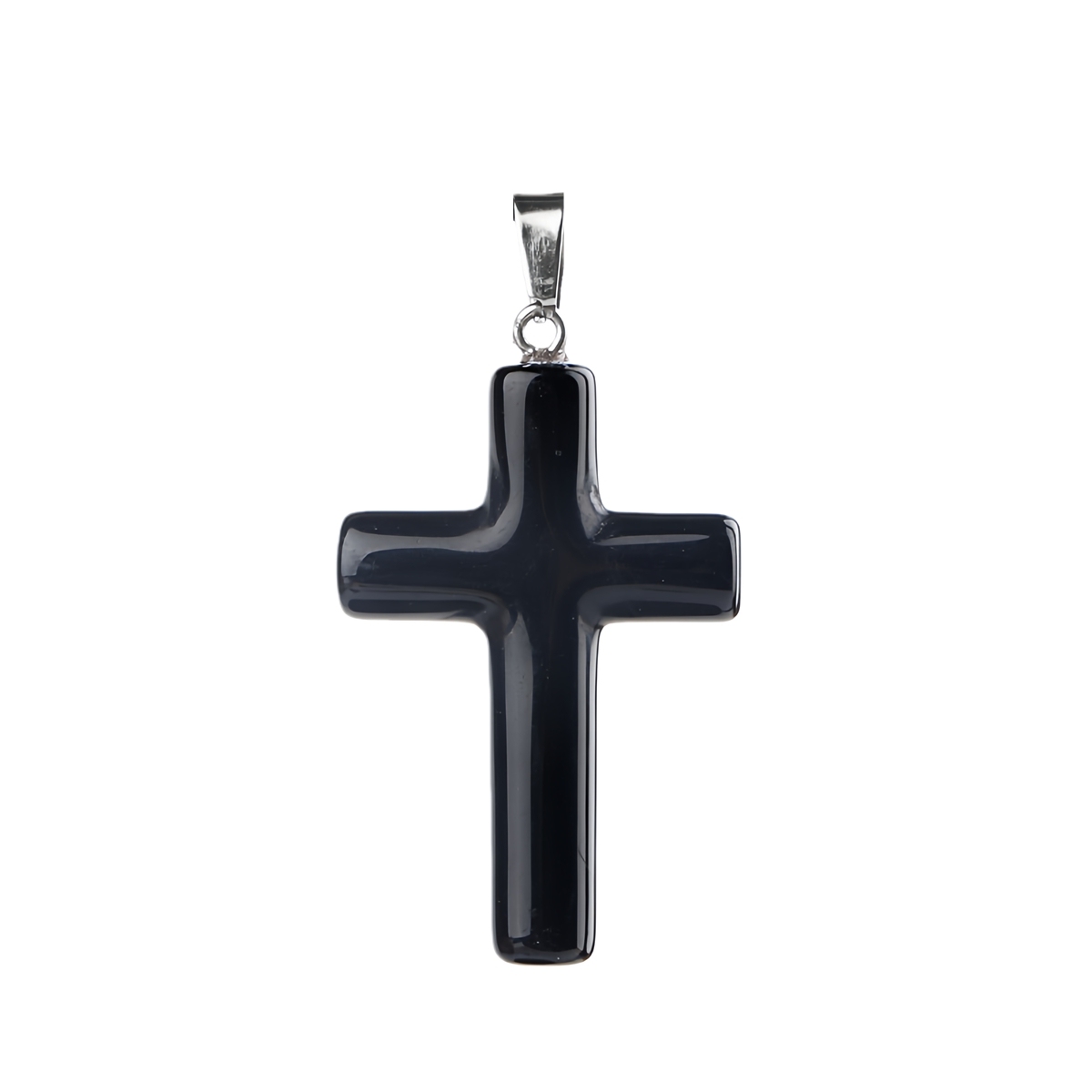 Natural Gemstone Cross Pendant for Making Jewelry-27x40MM