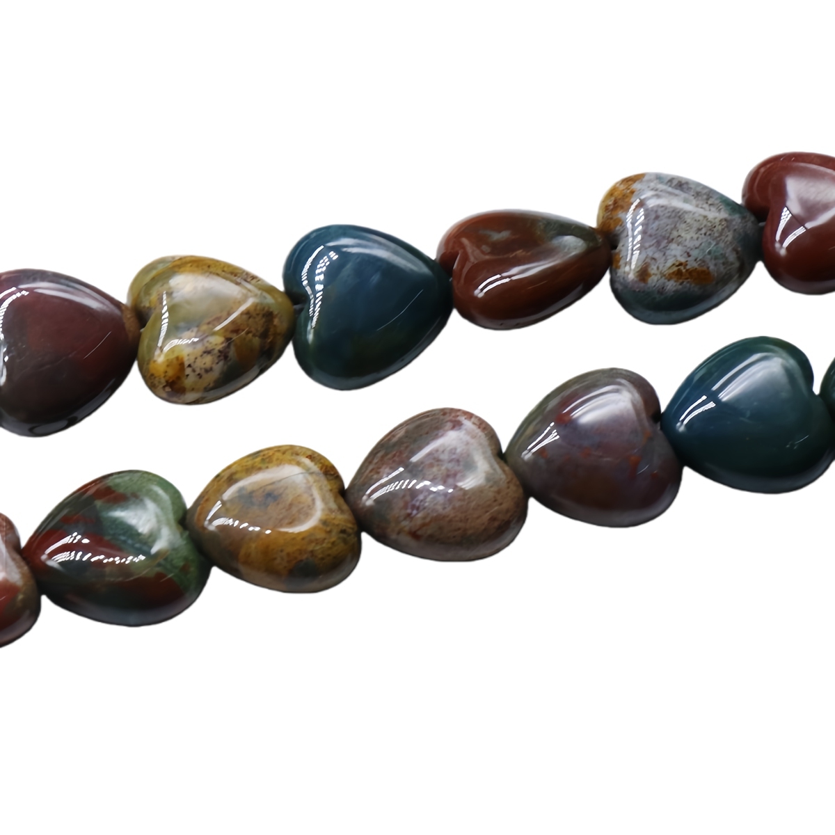 Loose 10MM Love Heart  Stone Beads for Making Jewelry 1 Strands