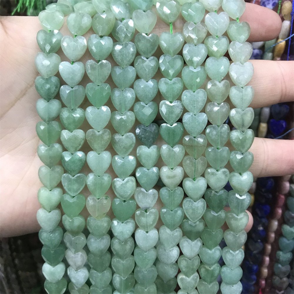 Loose 10MM Love Heart  Stone Beads for Making Jewelry Approx 20PCS & 20CM Strand