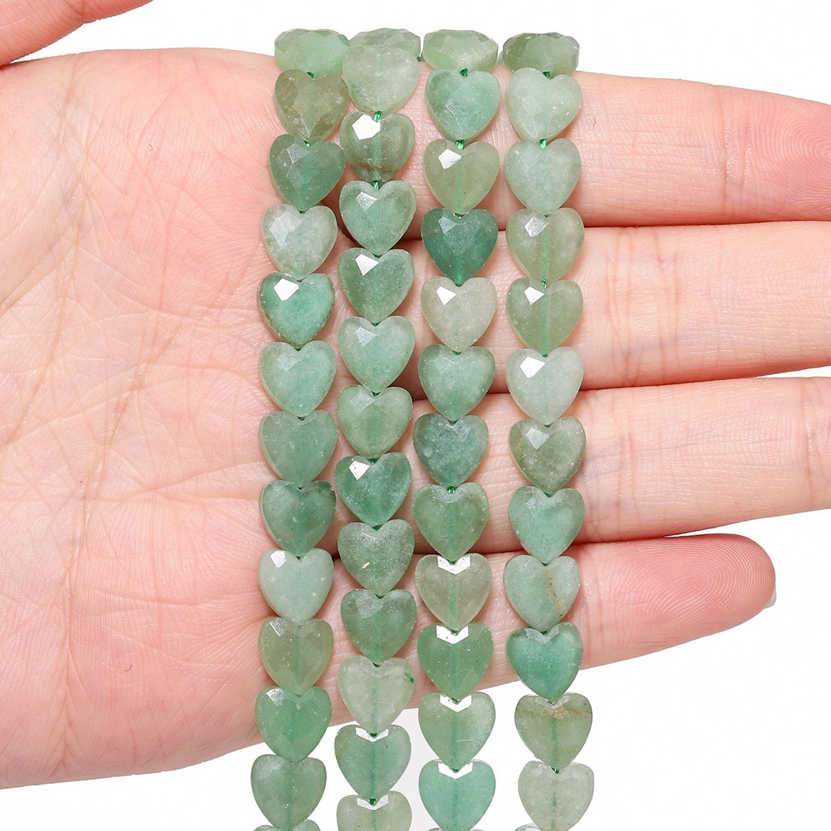 Loose 15MM Love Heart  Stone Beads for Making Jewelry Approx 14PCS & 20CM Strand