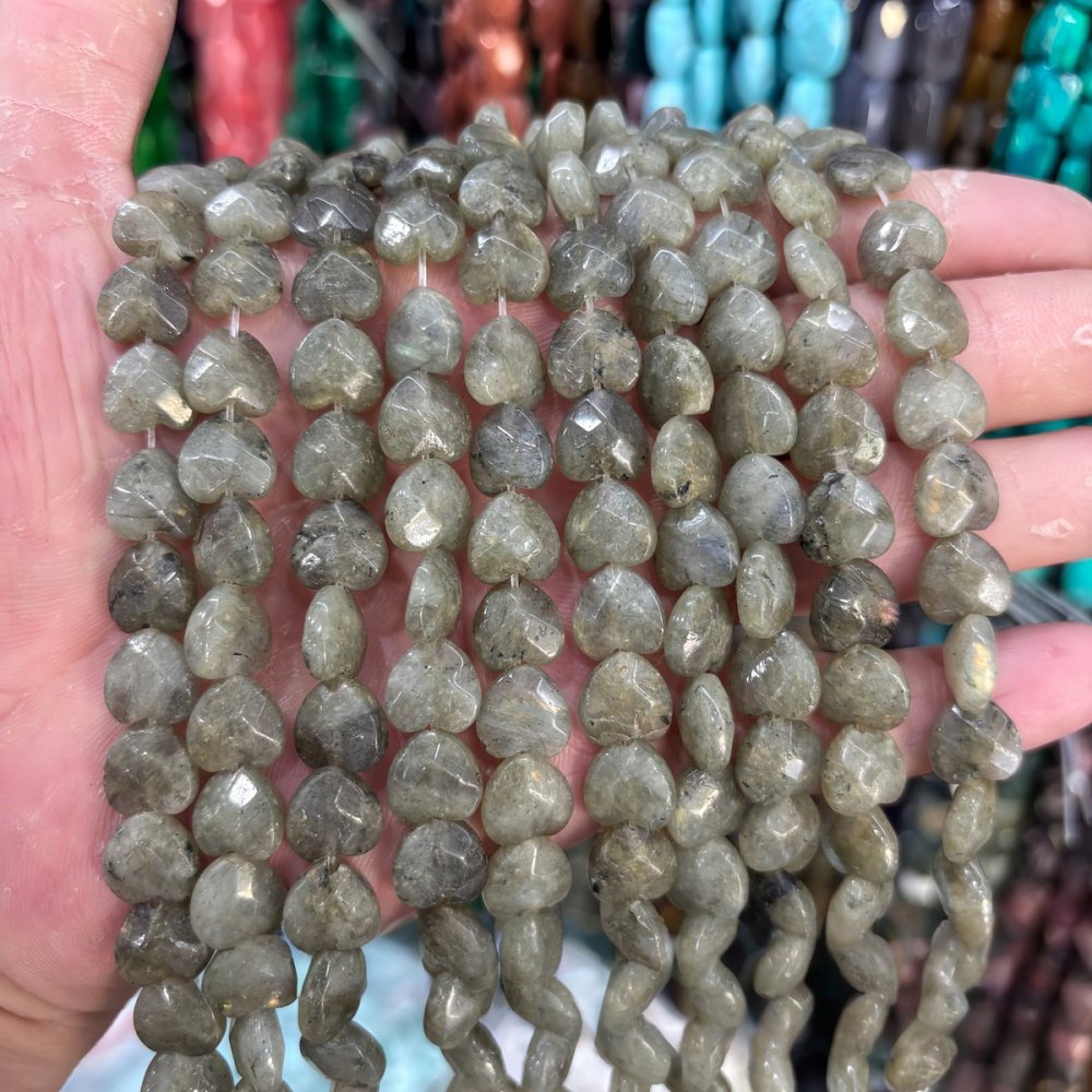 Loose 10MM Love Heart  Stone Beads for Making Jewelry Approx 20PCS & 20CM Strand