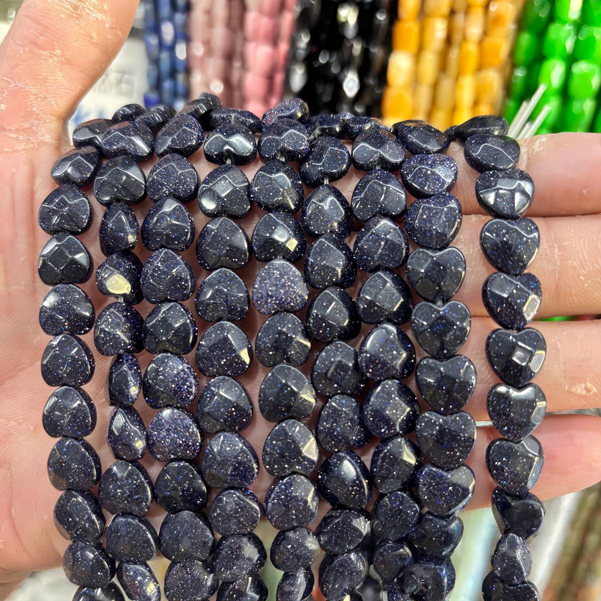Loose 8MM Love Heart  Stone Beads for Making Jewelry Approx 24PCS & 20CM Strand