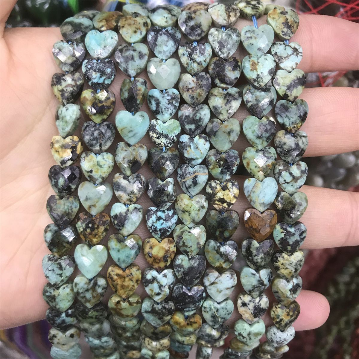 Loose 15MM Love Heart  Stone Beads for Making Jewelry Approx 14PCS & 20CM Strand