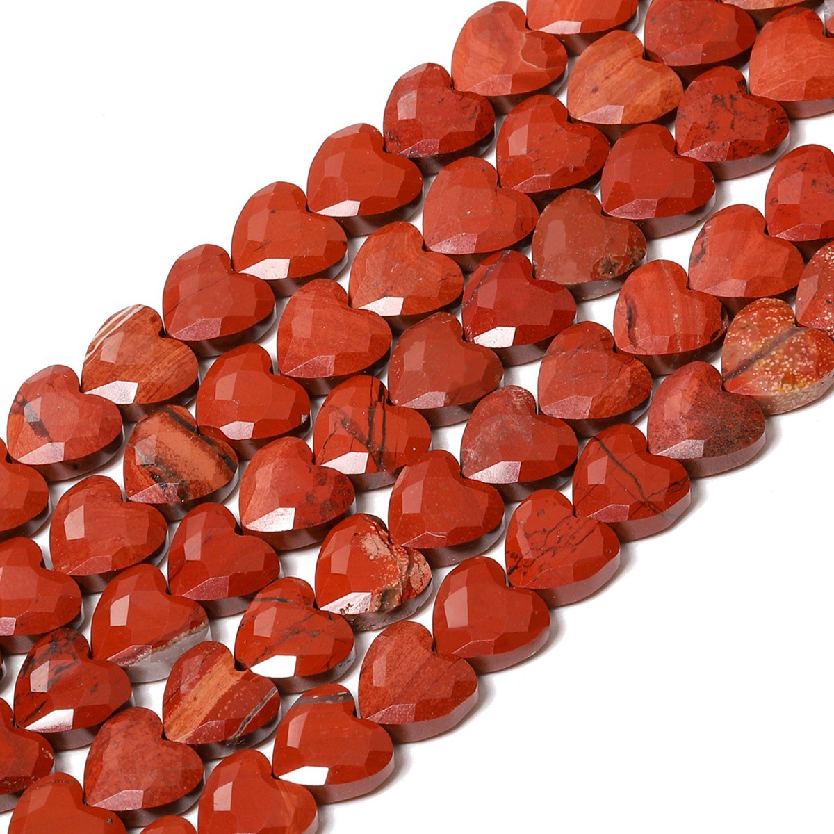 Loose 8MM Love Heart  Stone Beads for Making Jewelry Approx 24PCS & 20CM Strand