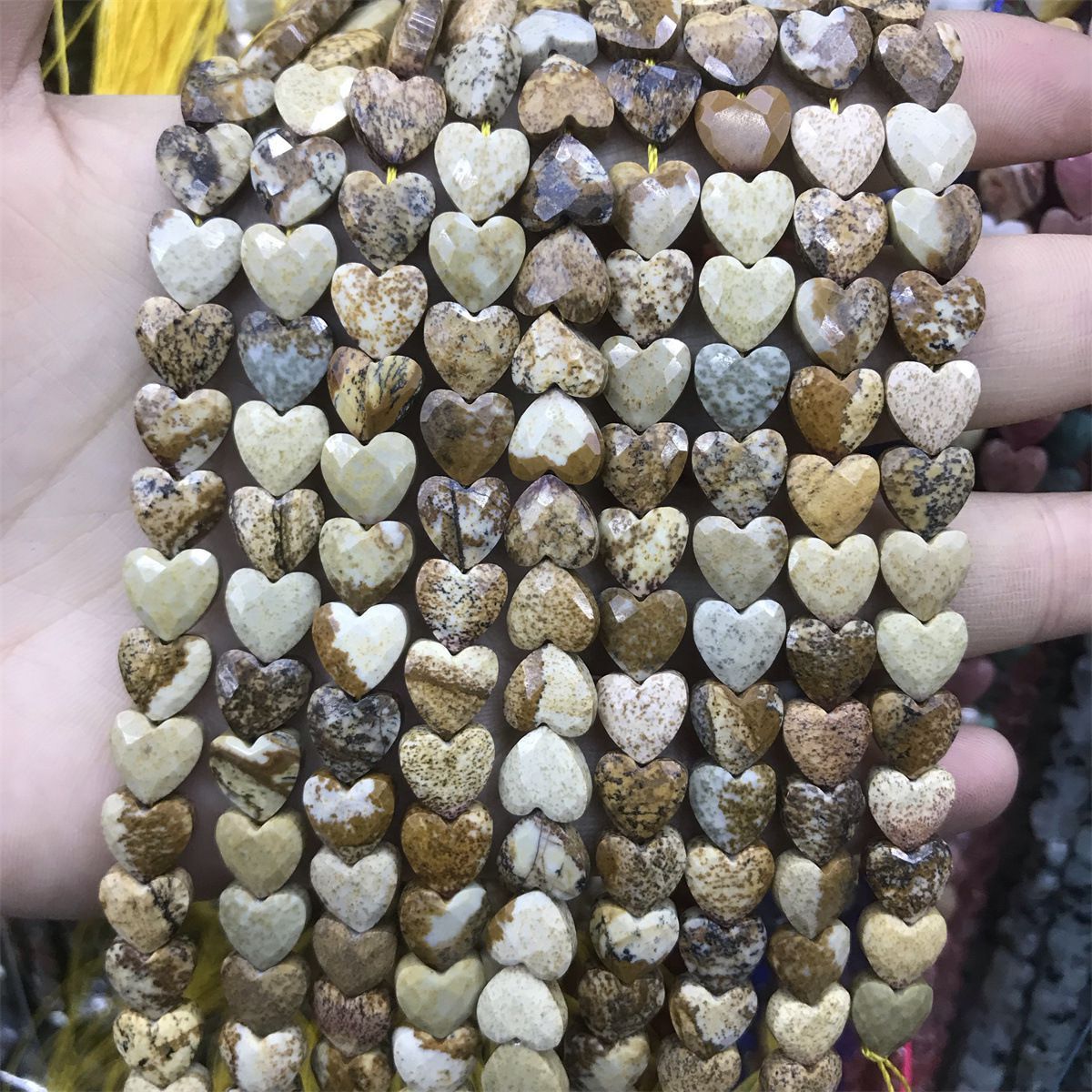 Loose 8MM Love Heart  Stone Beads for Making Jewelry Approx 24PCS & 20CM Strand