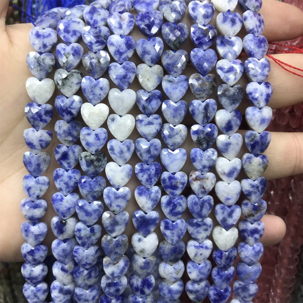 Loose 15MM Love Heart  Stone Beads for Making Jewelry Approx 14PCS & 20CM Strand