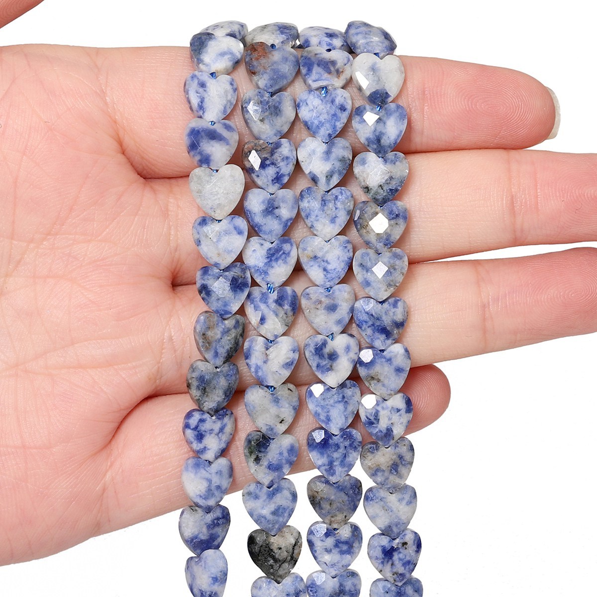 Loose 8MM Love Heart  Stone Beads for Making Jewelry Approx 24PCS & 20CM Strand