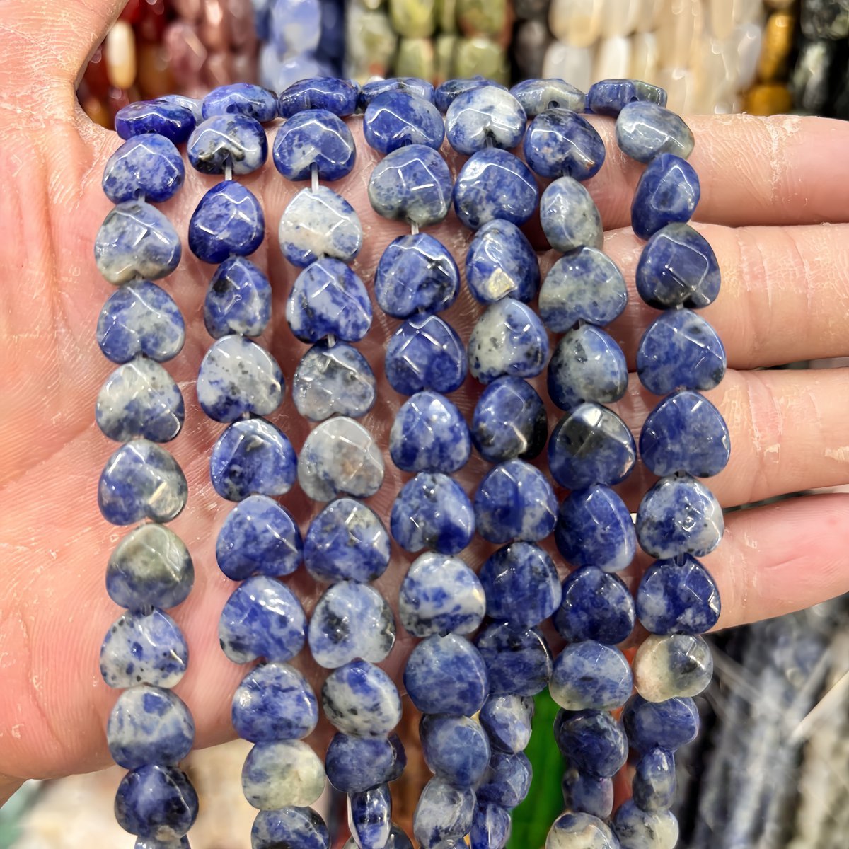 Loose 10MM Love Heart  Stone Beads for Making Jewelry Approx 20PCS & 20CM Strand