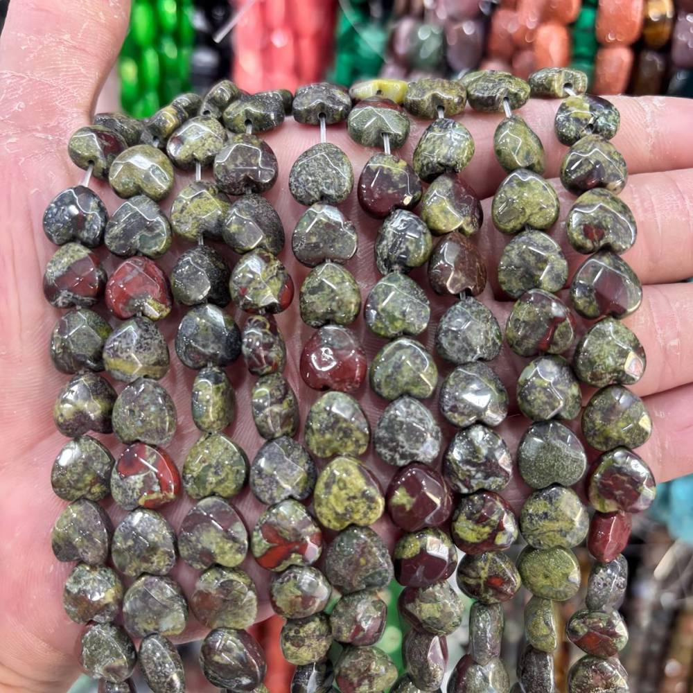 Loose 10MM Love Heart  Stone Beads for Making Jewelry Approx 20PCS & 20CM Strand