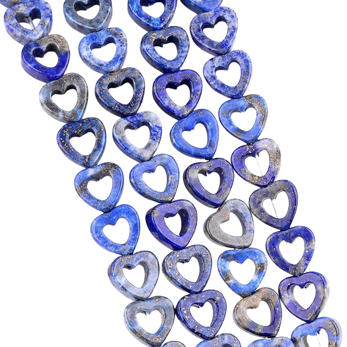 Loose 10MM Love Hollow Heart  Stone Beads for Making Jewelry Approx 18PCS & 20CM Strand