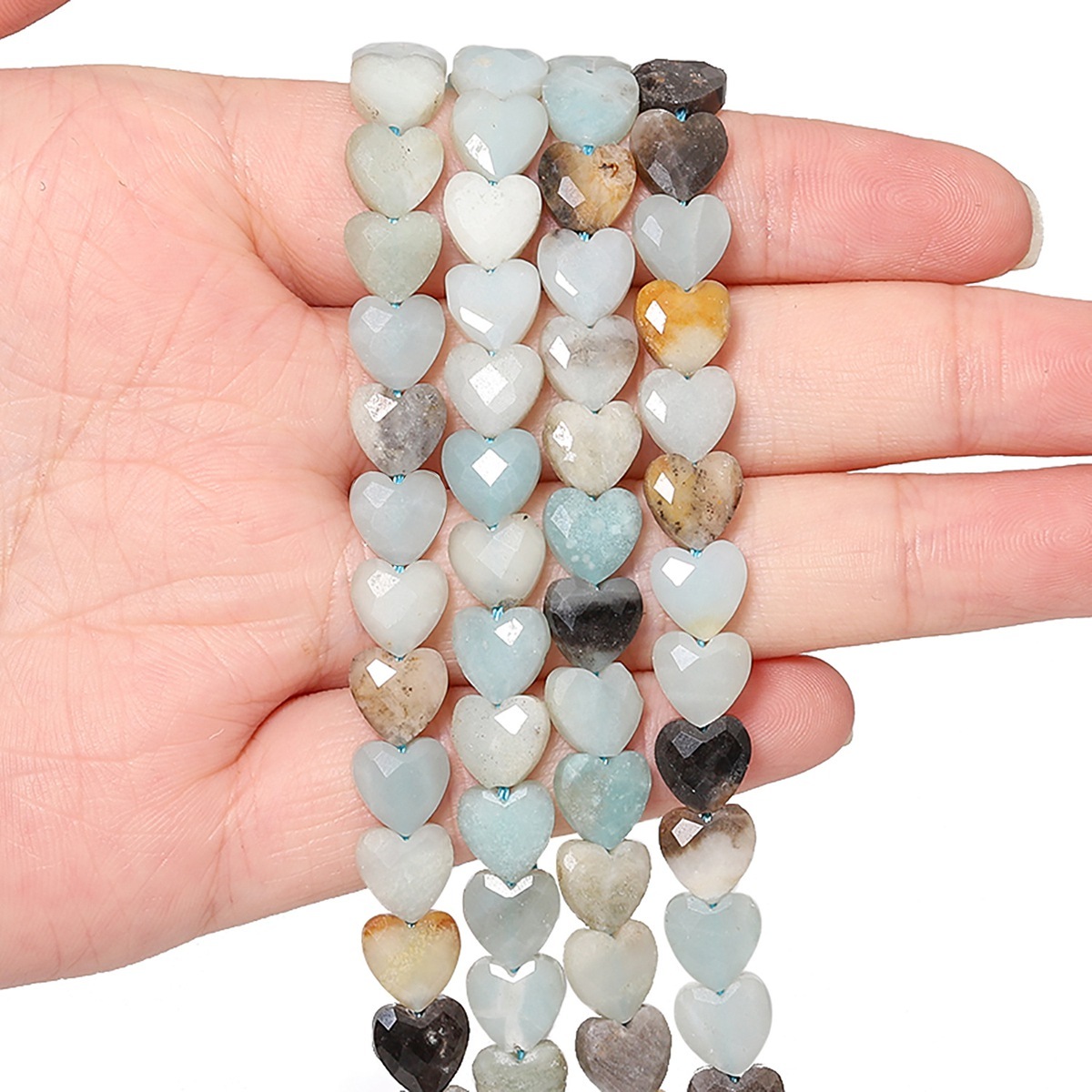 Loose 8MM Love Heart  Stone Beads for Making Jewelry Approx 24PCS & 20CM Strand