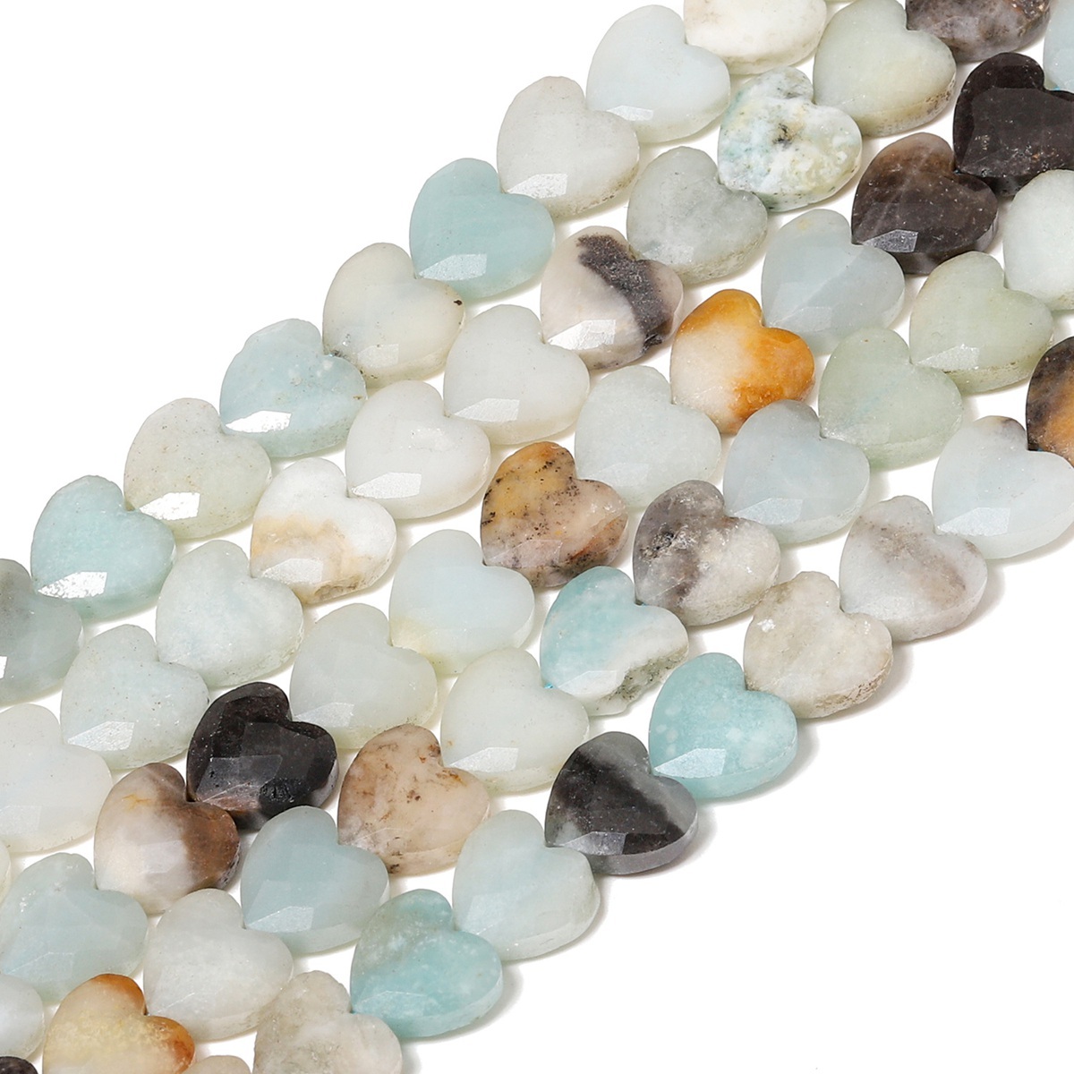 Loose 8MM Love Heart  Stone Beads for Making Jewelry Approx 24PCS & 20CM Strand