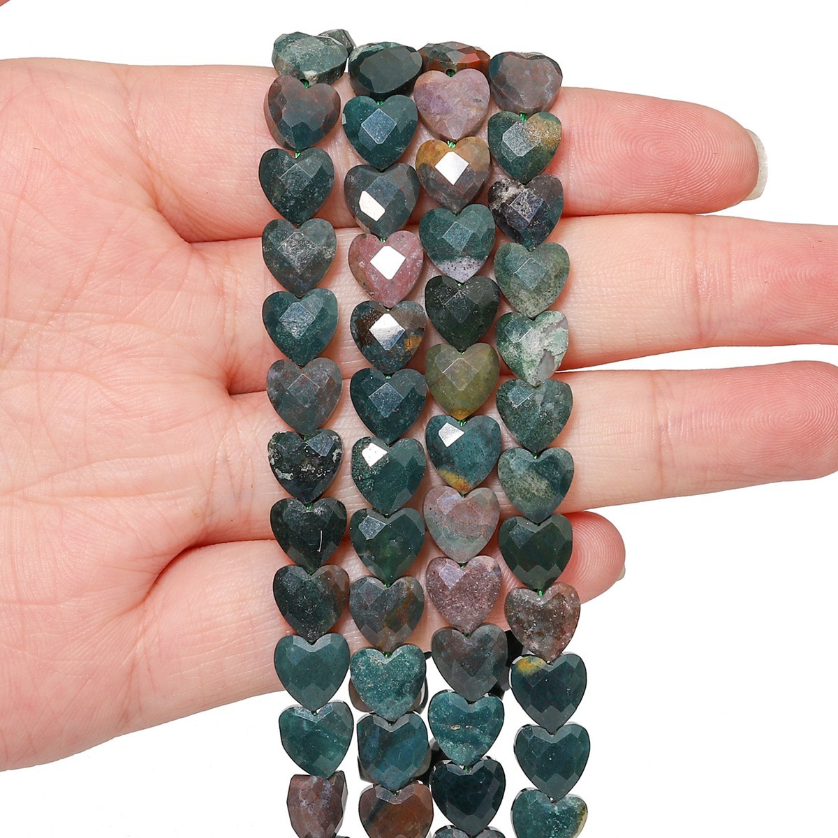 Loose 15MM Love Heart  Stone Beads for Making Jewelry Approx 14PCS & 20CM Strand