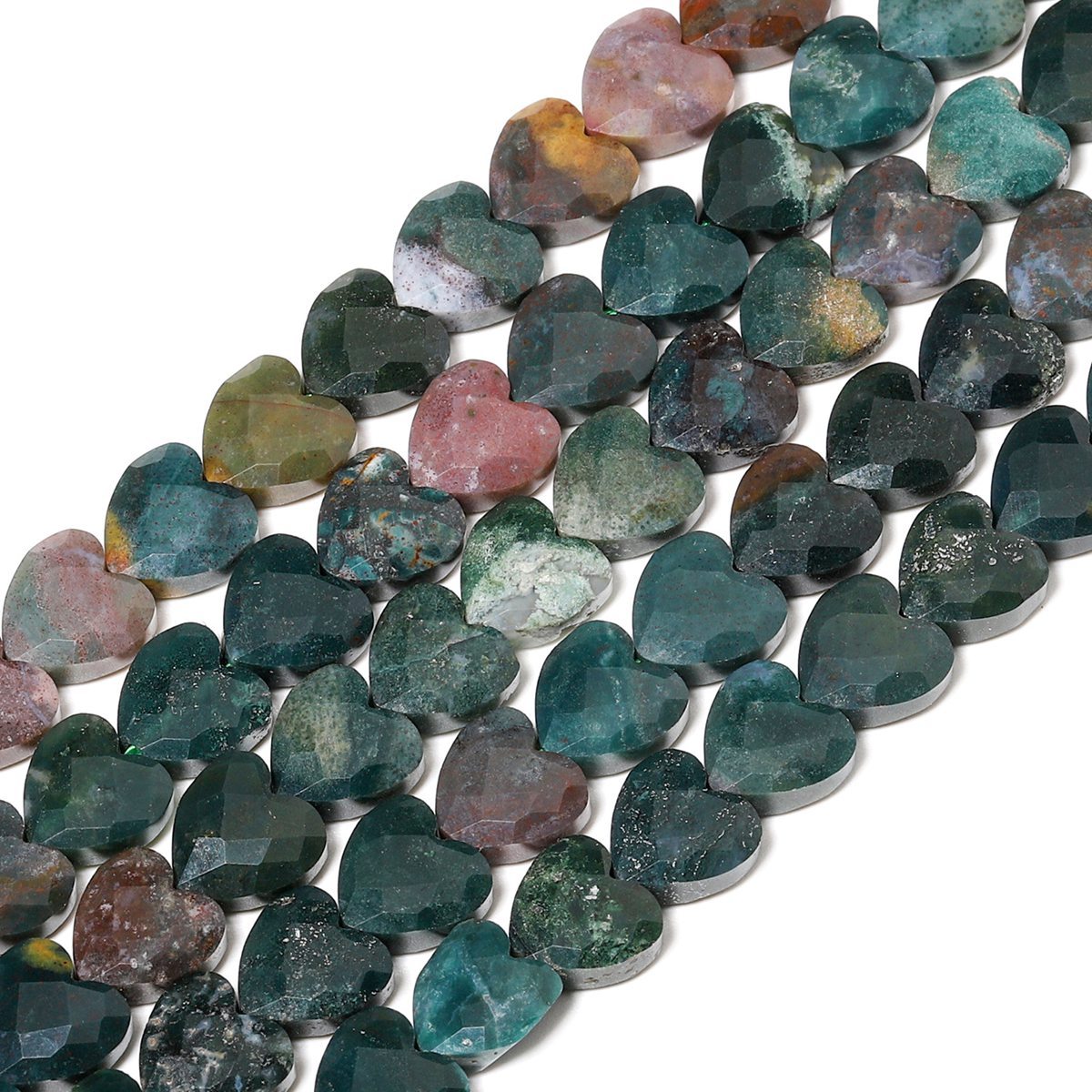 Loose 15MM Love Heart  Stone Beads for Making Jewelry Approx 14PCS & 20CM Strand