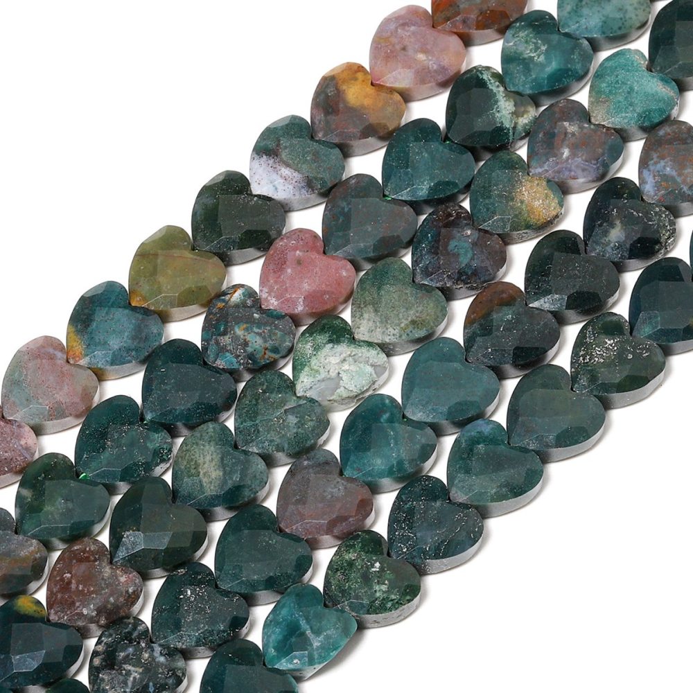 Loose 15MM Love Heart  Stone Beads for Making Jewelry Approx 14PCS & 20CM Strand