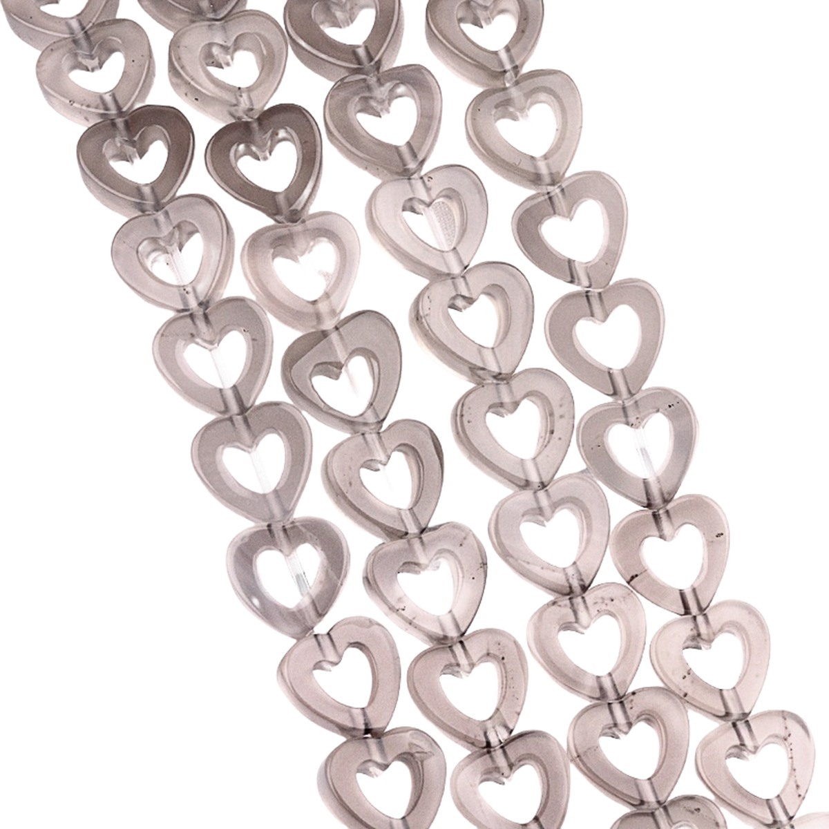 Loose 10MM Love Hollow Heart  Stone Beads for Making Jewelry Approx 18PCS & 20CM Strand