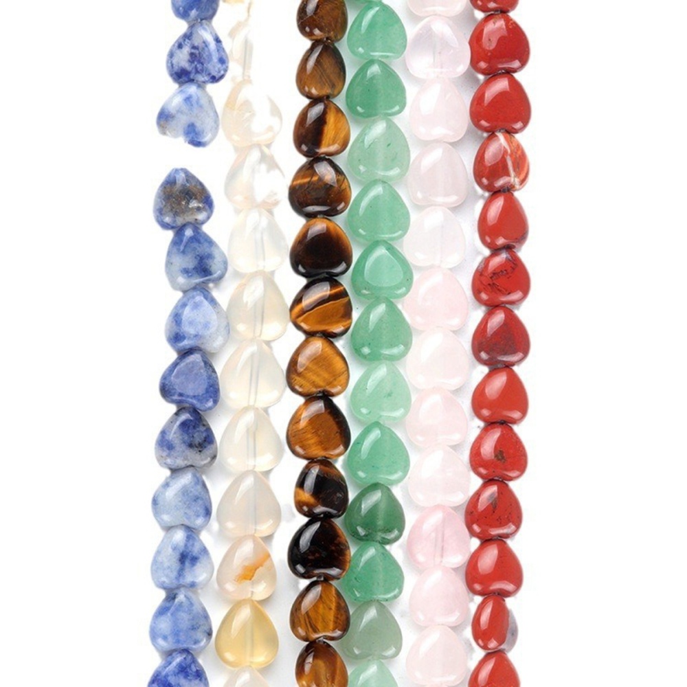 Loose 10MM Love Heart  Stone Beads for Making Jewelry 1 Strands