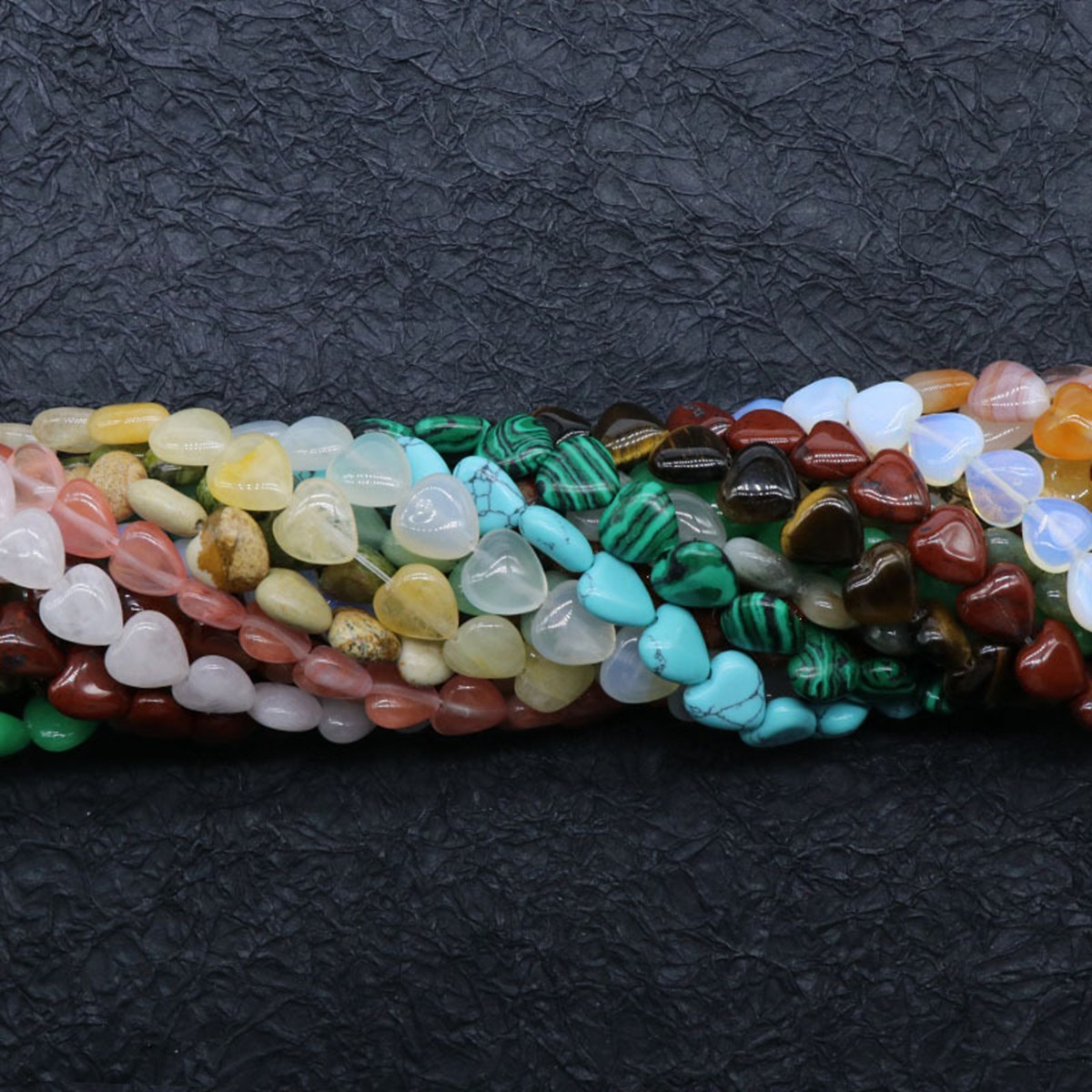 Loose 10MM Love Heart  Stone Beads for Making Jewelry 1 Strands