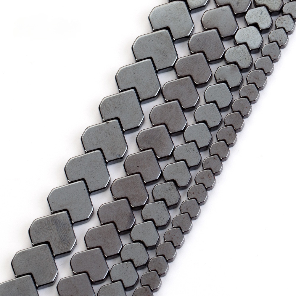 Heart Shape Hematite Stone Beads for DIY Making Jewelry (Approx 38CM)