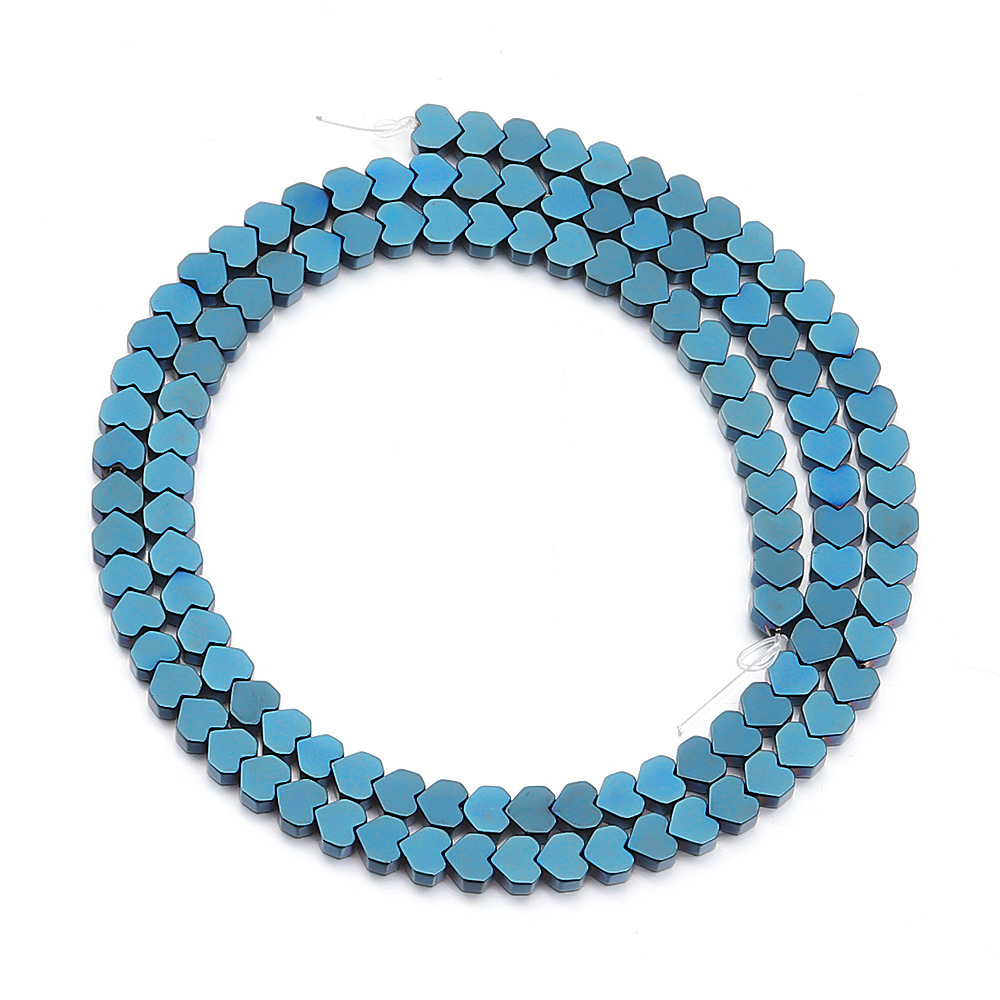 Heart Shape Hematite Stone Beads for DIY Making Jewelry (Approx 38CM)