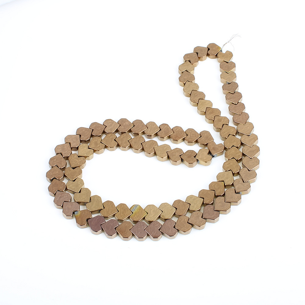 Colorful Hematite Heart Stone Beads for DIY Making Jewelry (Approx 38CM)