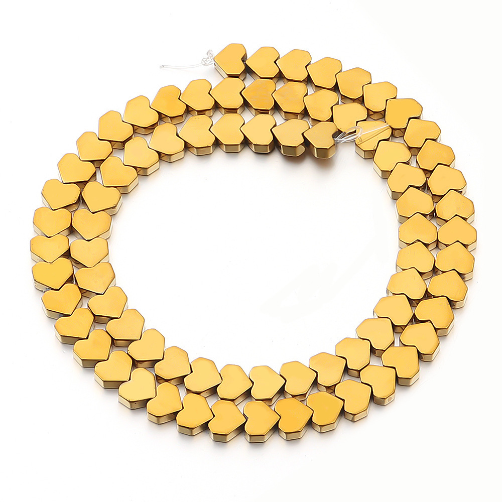 Colorful Hematite Heart Stone Beads for DIY Making Jewelry (Approx 38CM)