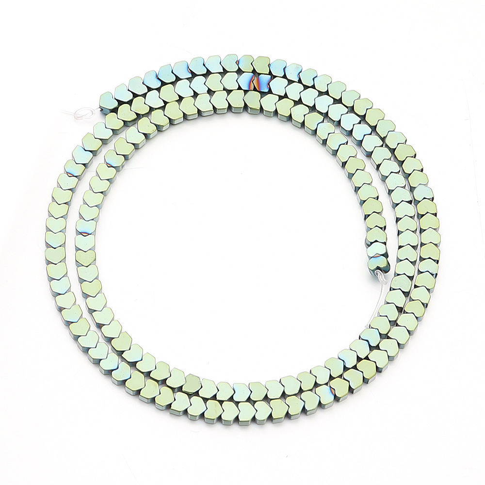 Heart Shape Hematite Stone Beads for DIY Making Jewelry (Approx 38CM)