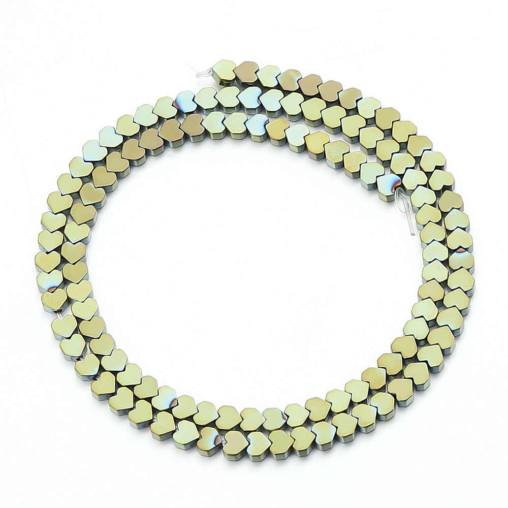 Heart Shape Hematite Stone Beads for DIY Making Jewelry (Approx 38CM)