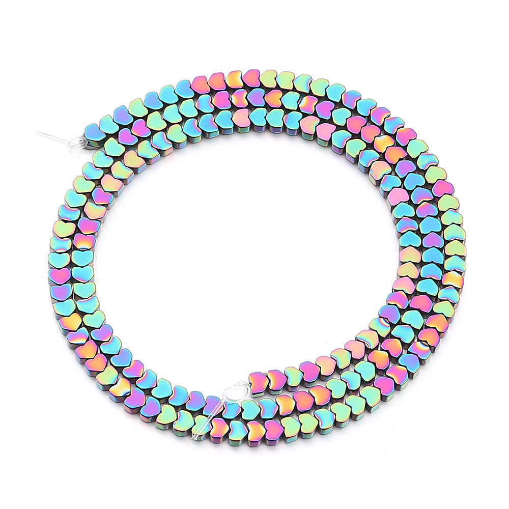 Heart Shape Hematite Stone Beads for DIY Making Jewelry (Approx 38CM)