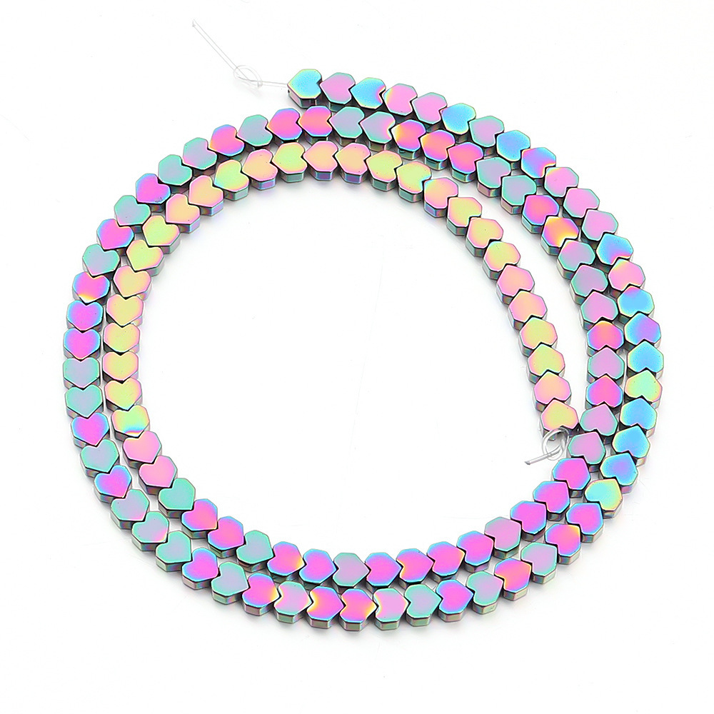 Heart Shape Hematite Stone Beads for DIY Making Jewelry (Approx 38CM)