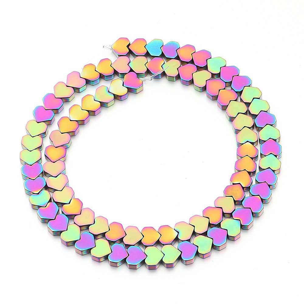 Heart Shape Hematite Stone Beads for DIY Making Jewelry (Approx 38CM)