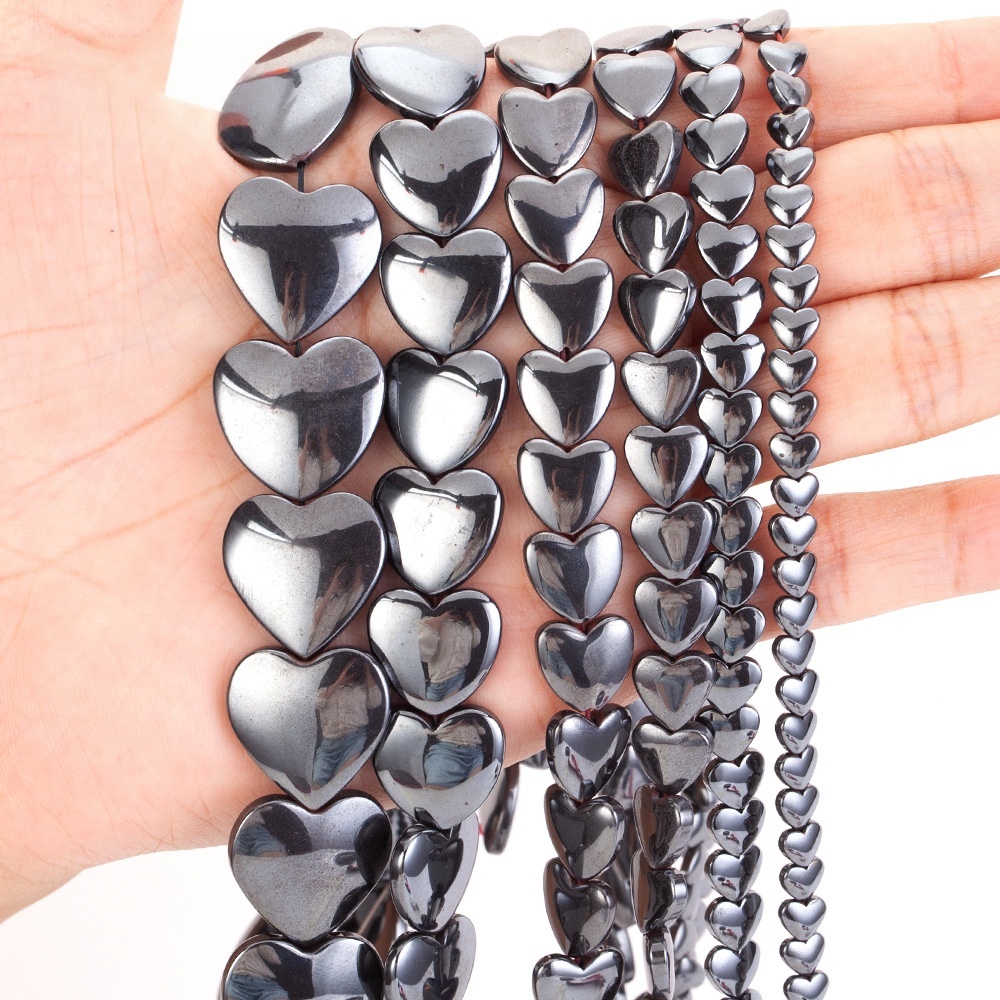 Love Hematite Heart Stone Beads for DIY Making Jewelry (Approx 38CM)