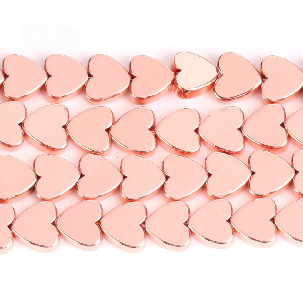 Heart Shape Hematite Stone Beads for DIY Making Jewelry (Approx 38CM)