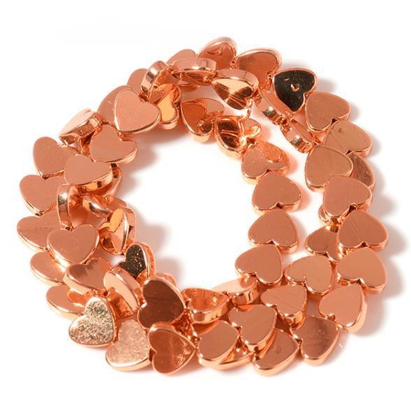 Double Flat Heart Shape Hematite Stone Beads for DIY Making Jewelry (Approx 38CM)