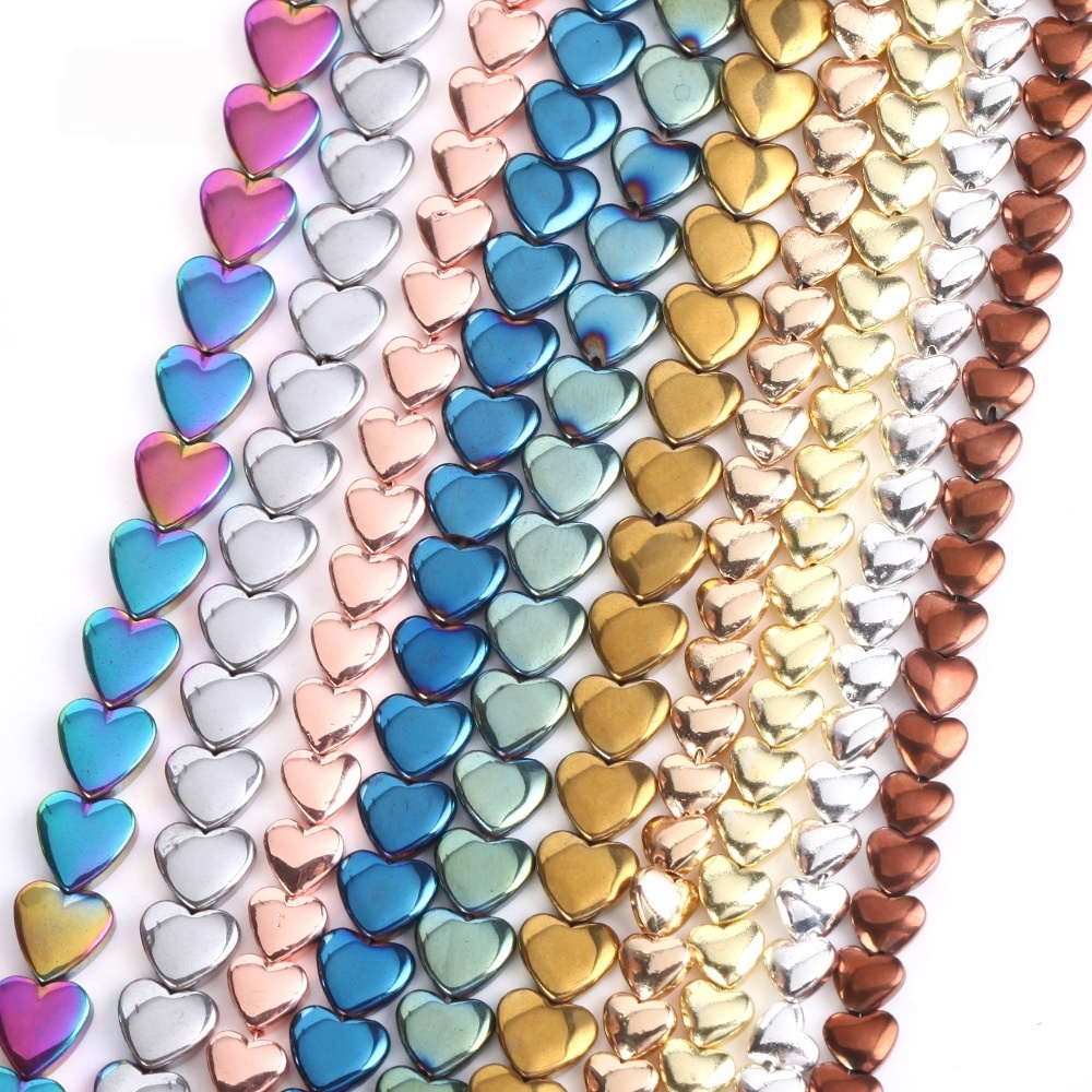 Love Hematite Heart Stone Beads for DIY Making Jewelry (Approx 38CM)
