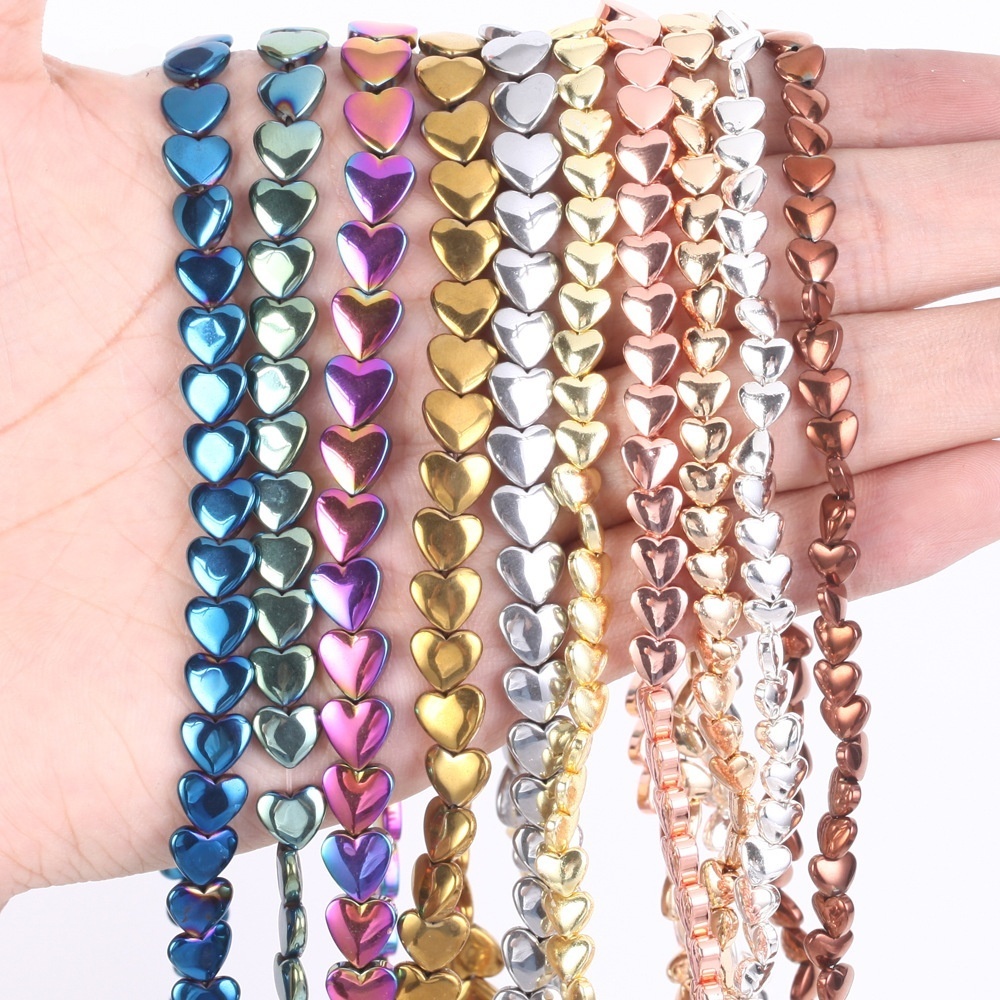 Love Hematite Heart Stone Beads for DIY Making Jewelry (Approx 38CM)