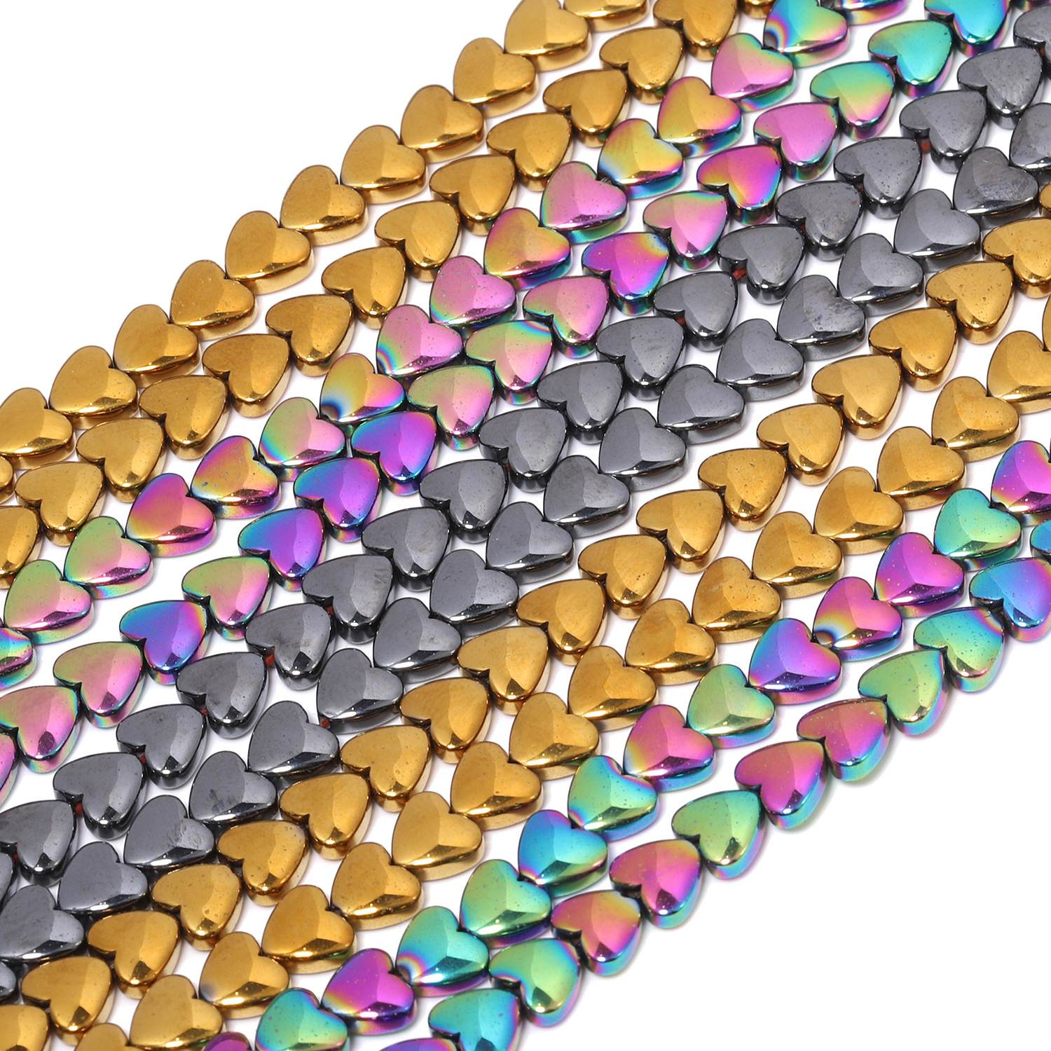 Love Hematite Heart Stone Beads for DIY Making Jewelry (Approx 38CM)