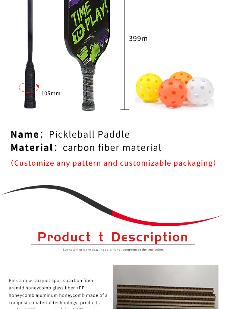 Lightweight core pickleball paddle from professional OEM paddle factory